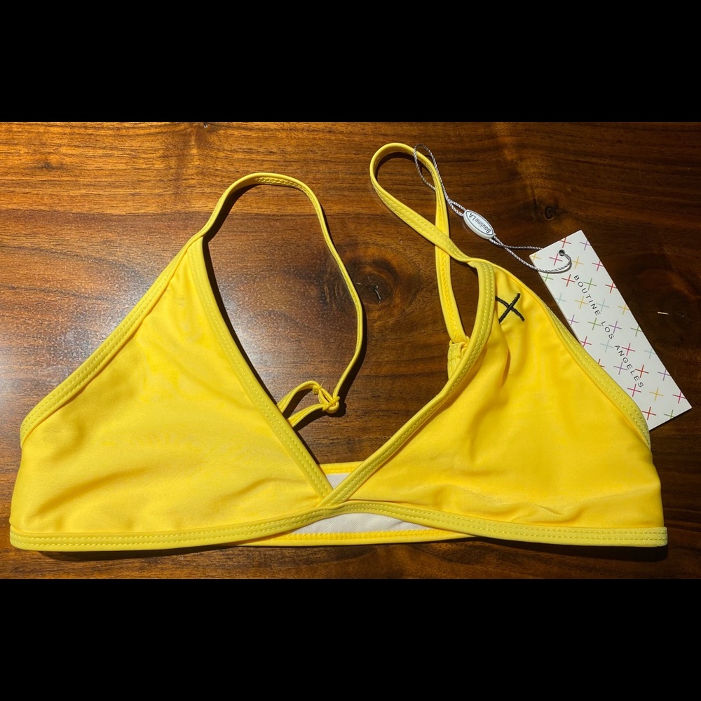 BoutineLA Fitted Top - Medium - Lily Yellow